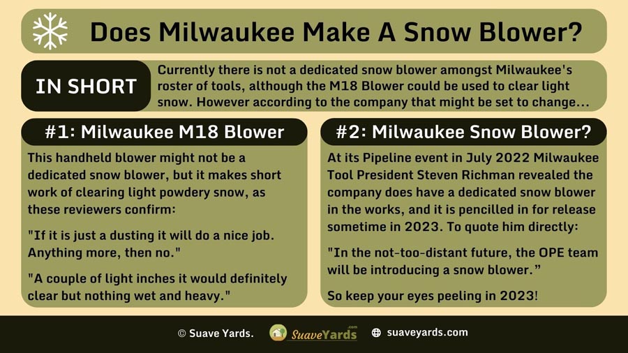 Does Milwaukee Make a Snow Blower infographic