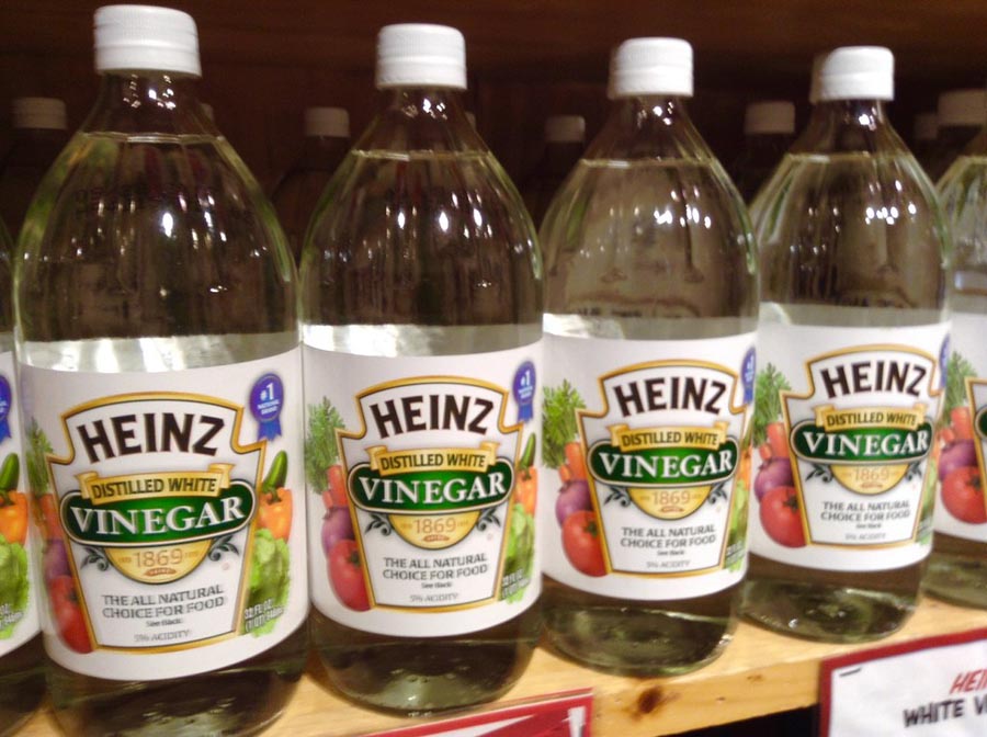 Vinegar on shelf