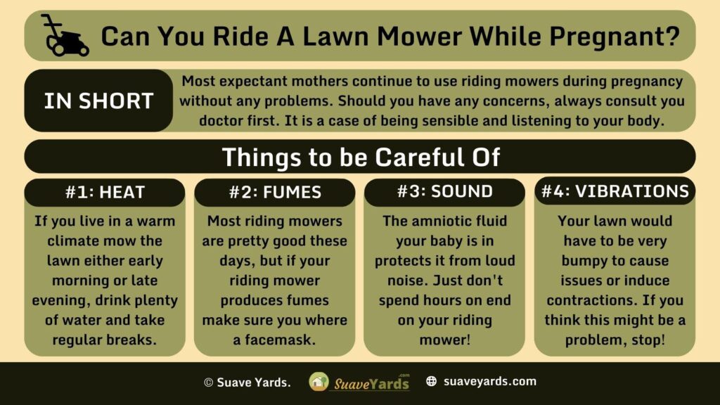 Can You Ride a Lawn Mower While Pregnant infographic