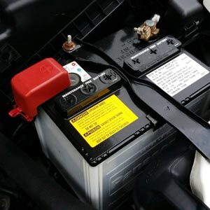 Car battery close up