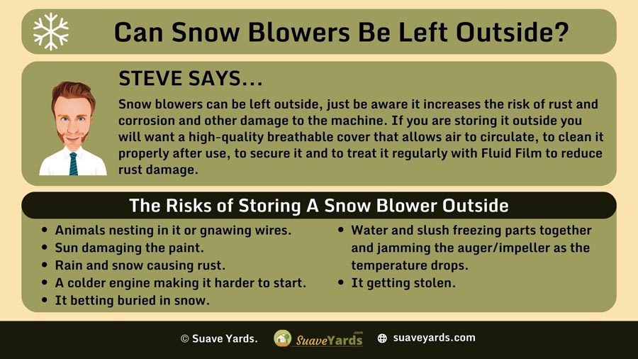 INFOGRAPHIC explaining if Snow Blowers Can Be Left Outside